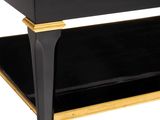 an image of a black and gold coffee table on a white background