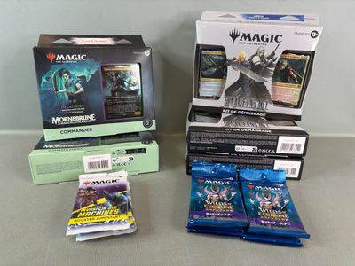 a lot of magic the gathering items on the table
