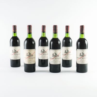 six bouteilles de vin sont alignées sur une surface blanche