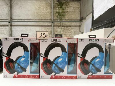 Lot de trois casques gaming Spirit of Gamer Pro H3 édition S…