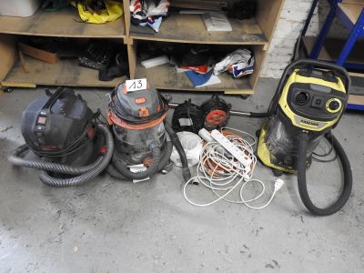 many different types of vacuums and other tools on the floor