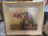 a picture of a painting of flowers in a vase