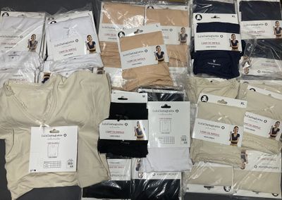 several pairs of men ' s underwear are laid out on a table