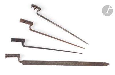 four different types of tools are shown on a white surface