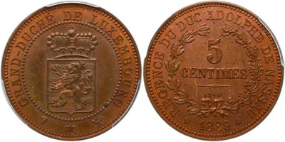 an old coin with a crown on the front and a crown on the back