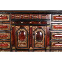 CABINET ANVERSOIS LOUIS XIII en écaille, bois de placage et … (photo 5)