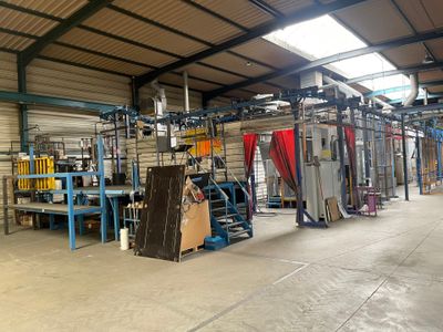 a large room with a lot of machines in it