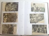 an open book with pictures of people on it