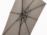 a white umbrella with a black pole on a white background