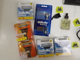 a lot of different types of razors on the table