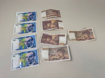 a table that has a bunch of different pictures on it