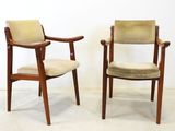 pair of mid century danish teak armchairs