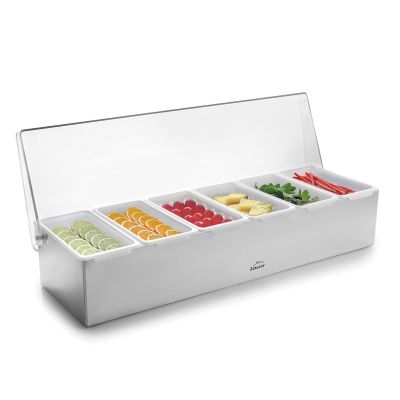 un gros plan sur une vitrine contenant divers fruits