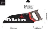 an image of a picture of a hand saw with measurements