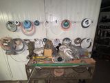a table with a bunch of plates and bowls on it