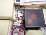 a pile of assorted items sitting on a table