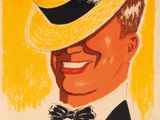 an image of a vintage poster of a man wearing a hat