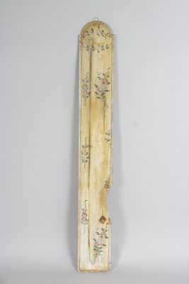 planche de baromètre selon Toricelli en bois peint à décor f…