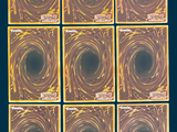 six squares of yellow and brown swirls on a dark blue background