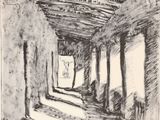 une image représentant un dessin d'un couloir dans un immeuble