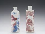 paire de vases en porcelaine chinoise ornés de motifs de dragons