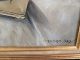 a painting of a cat sitting on a couch