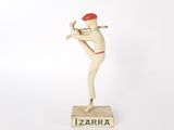 wooden figurine of a baseball player holding a bat on a base