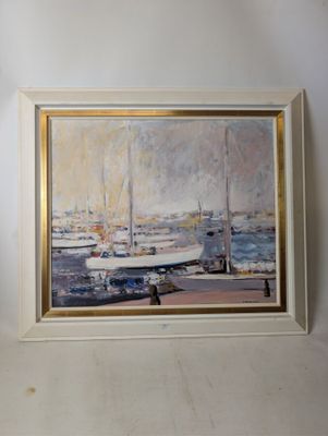 a picture of a painting on the wall of a room
