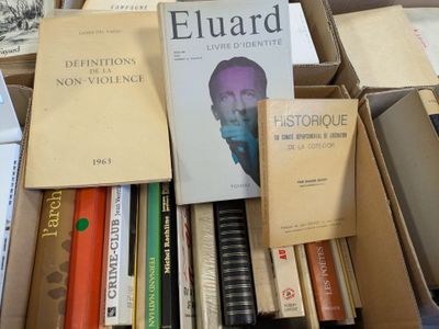 many books that are sitting in a box together