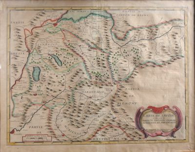an old map of the kingdom of england in a wooden frame