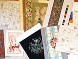 a lot of different types of rugs on the floor