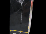 a box with a broken glass on it on a black background