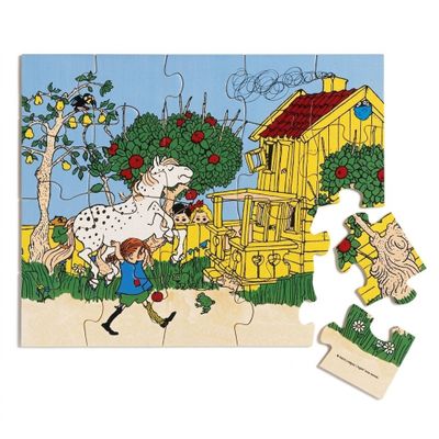 pièces de puzzle représentant un homme et un cheval