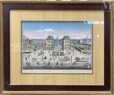 une image représentant un tableau d'une ville où des gens se promènent