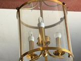a light that is hanging from the ceiling in the room