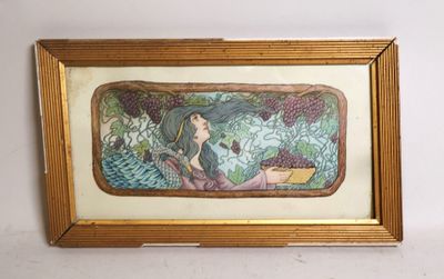 une image représentant un tableau où l'on voit une femme assise dans un jardin