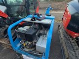 two tractors that are parked next to each other