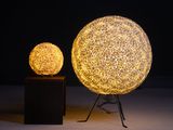 deux lampes posées l'une à côté de l'autre sur une table