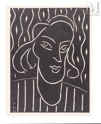 l'image d'un dessin en noir et blanc représentant le visage d'une femme