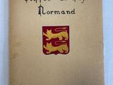 an old book with a coat of arms and a lion on it