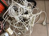 a pile of electrical cords and cords on the floor