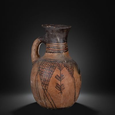 ALGÉRIE / KABYLIE Ancienne poterie en terre cuite à décor de…