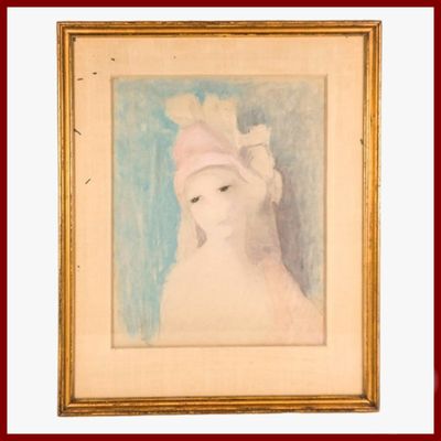 LAURENCIN Marie 1883-1956 : Jeune fille.
