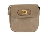 un sac à main marron avec un « D » doré sur le devant