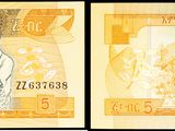 deux images différentes d'un billet de banque sur lequel figure le portrait d'une femme