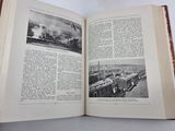 an open book with a picture of a train on it