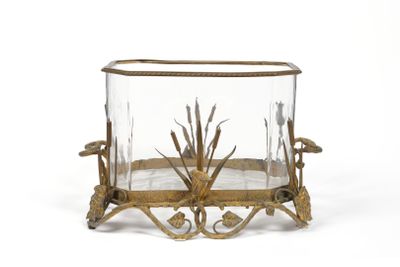 COUPE En cristal dans une monture en bronze doré d'inspirati… - Photo 1