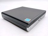 a black computer with a blue sticker on it