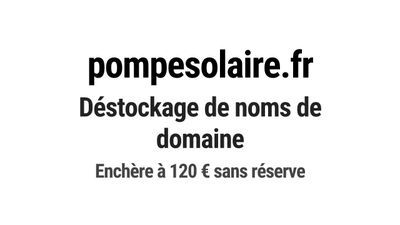 Nom de domaine pompesolaire.fr.