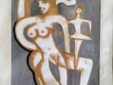 an image of a painting of a nude woman with a knife in her hand